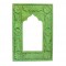 Floral Wooden Stylish Mirror Jharokha Frame - Green 