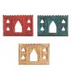 Handcrafted 5 Window Red Frame  