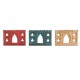 Handcrafted 5 Window Red Frame  