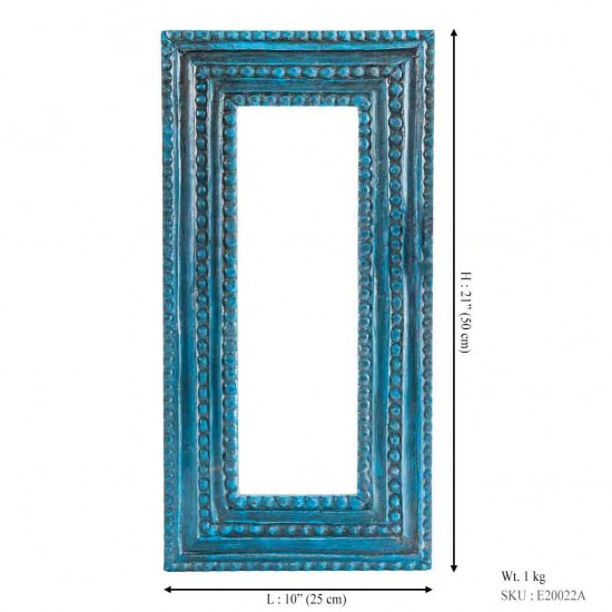 Traditionally Blue Colored Mirror Frame Traditionally Blue Colored Mirror Frame