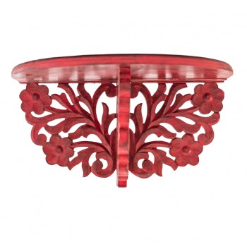 Wooden Wall Shelf - Distressed Red