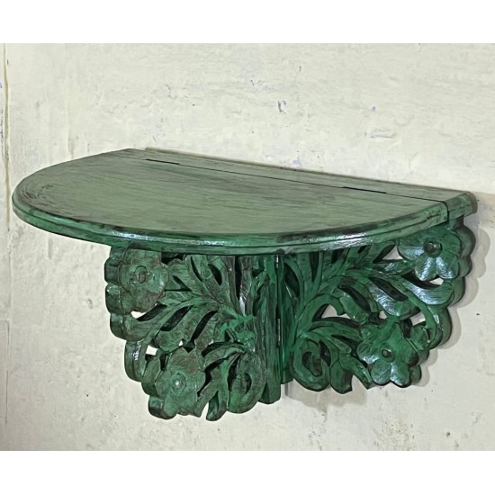 Wooden Wall Shelf - Distressed Green