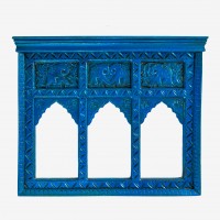 Rajasthani Tibari Village Window Frame - Blue