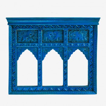 Rajasthani Tibari Village Window Frame - Blue