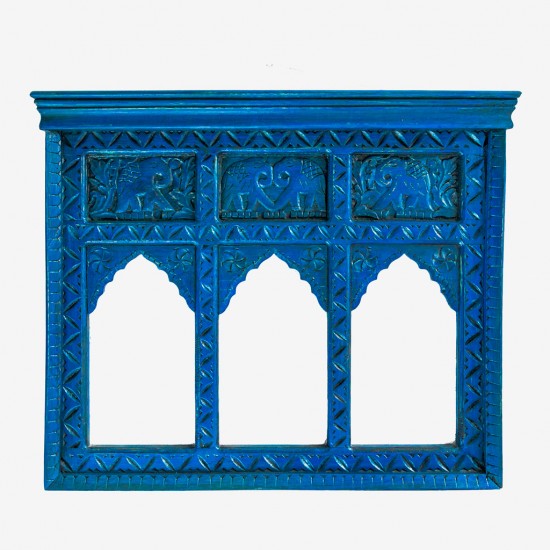 Rajasthani Tibari Village Window Frame - Blue