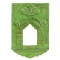 Decorative Wooden Jharokha Mirror Frame - Green