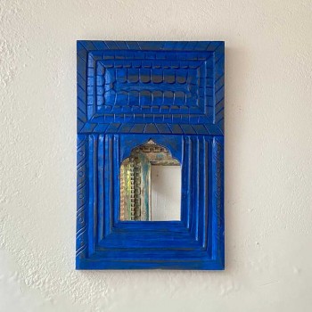 Decorative Jharokha Mirror Frame - Blue (with Mirror)