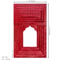 Decorative Jharokha Mirror Frame - Red