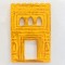 Decorative Jharokha Wooden Mirror Frame - Yellow