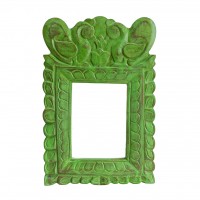 Carved Wooden Frame - Green