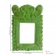 Carved Wooden Mirror Frame - Green