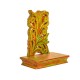 Wooden Show Piece Stand With Floral Wooden Carving - Heena Green Wooden Show Piece Stand With Floral Wooden Carving - Heena Green