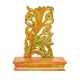 Wooden Show Piece Stand With Floral Wooden Carving - Heena Green Wooden Show Piece Stand With Floral Wooden Carving - Heena Green