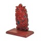 Dark Red Coloured Wall Shelf and Stand With Floral Wooden Carving Dark Red Coloured Wall Shelf and Stand With Floral Wooden Carving