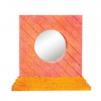 Square Table Mirror Show Piece For Home Decor - Pink