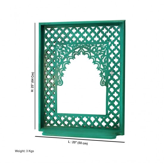 Jalidar Mehrabi Dressing Mirror Frame Rustic Green