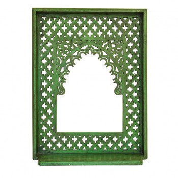 Jalidar Mehrabi Dressing Mirror Frame Rustic Green