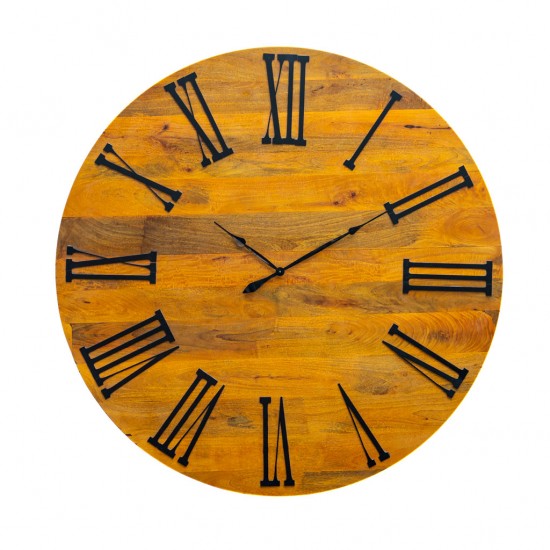 Wooden Roman Numerals Clock Dia 60 Inch 