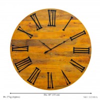 Wooden Roman Numerals Clock Dia 60 Inch 