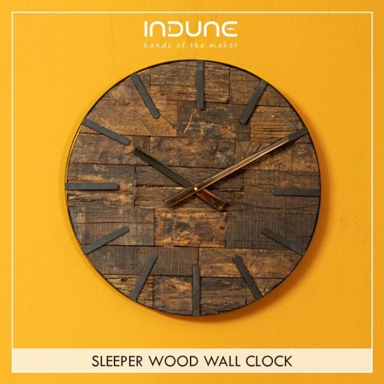 Sleeper Wood Wall Clock Dia 18 inches