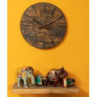 Sleeper Wood Wall Clock Dia 18 inches