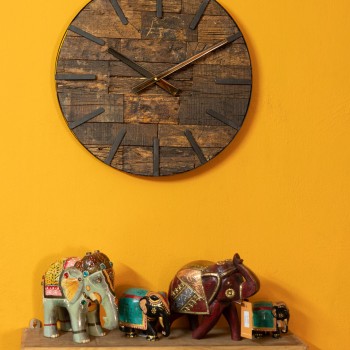 Sleeper Wood Wall Clock Dia 18 inches