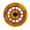 Wooden Finish Roman Numbers Wall Clock Dia 18 inches