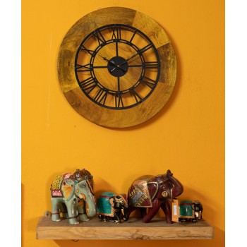 Wooden Finish Roman Numbers Wall Clock Dia 18 inches Wooden Finish Roman Numbers Wall Clock Dia 18 inches