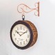 Railway Clock - Coconut Shell Top Dia 12 inches Railway Clock - Coconut Shell Top Dia 12 inches