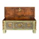 Treasure Box / Pitara Green Rustic Finish Brass Art Treasure Box / Pitara Green Rustic Finish Brass Art