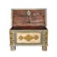 Treasure Box / Pitara Grey - White Rustic Finish Brass Art Treasure Box / Pitara Grey - White Rustic Finish Brass Art