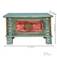 Treasure Box / Pitara Blue - Red Rustic Finish Brass Art Treasure Box / Pitara Blue - Red Rustic Finish Brass Art