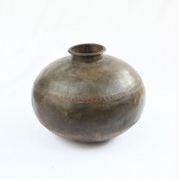 Antique Rustic Iron Pot and Planter