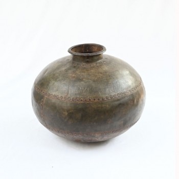 Antique Rustic Iron Pot and Planter