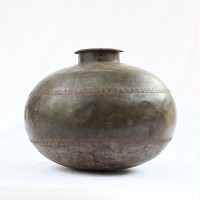 Antique Rustic Iron Pot and Planter