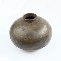 Antique Rustic Iron Pot and Planter