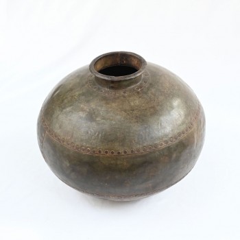 Antique Rustic Iron Pot and Planter