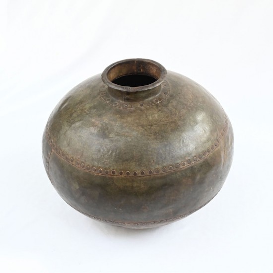 Antique Rustic Iron Pot and Planter