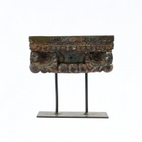 Vintage Wooden Carved Candle Holder with a stand