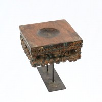 Vintage Wooden Carved Candle Holder with a stand