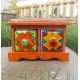 Two Ceramic Drawers Wooden Mini Chest - Assorted Two Ceramic Drawers Wooden Mini Chest - Assorted