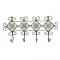 Ceramic Iron Craft Four Hooks Hanger - Assorted