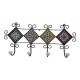 Ceramic Iron Craft Four Hooks Hanger - Assorted Ceramic Iron Craft Four Hooks Hanger - Assorted