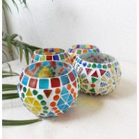 Roli Poli T-Light Votive - Assorted Multicolored (Set of Four)