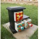 3 Ceramic Drawers Wooden Mini Chest Black Polished L Shaped 3 Ceramic Drawers Wooden Mini Chest Black Polished L Shaped