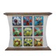 9 Ceramic Drawers White Painted Wooden Mini Chest 9 Ceramic Drawers White Painted Wooden Mini Chest