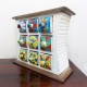 9 Ceramic Drawers White Painted Wooden Mini Chest 9 Ceramic Drawers White Painted Wooden Mini Chest