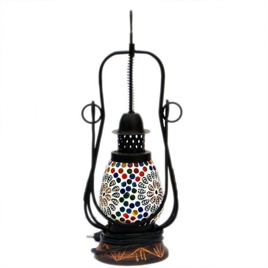 Glass Mosaic Handi Lamp Medium - Assorted Colours & Motif