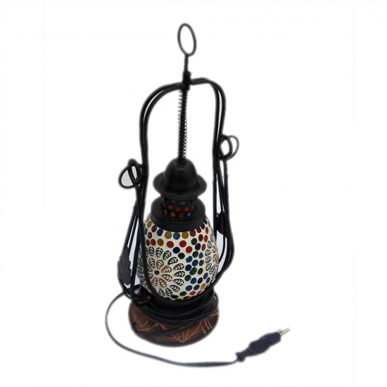 Glass Mosaic Handi Lamp Medium - Assorted Colours & Motif