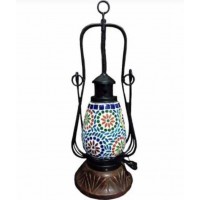 Glass Mosaic Handi Lamp Large - Multicolored Assorted